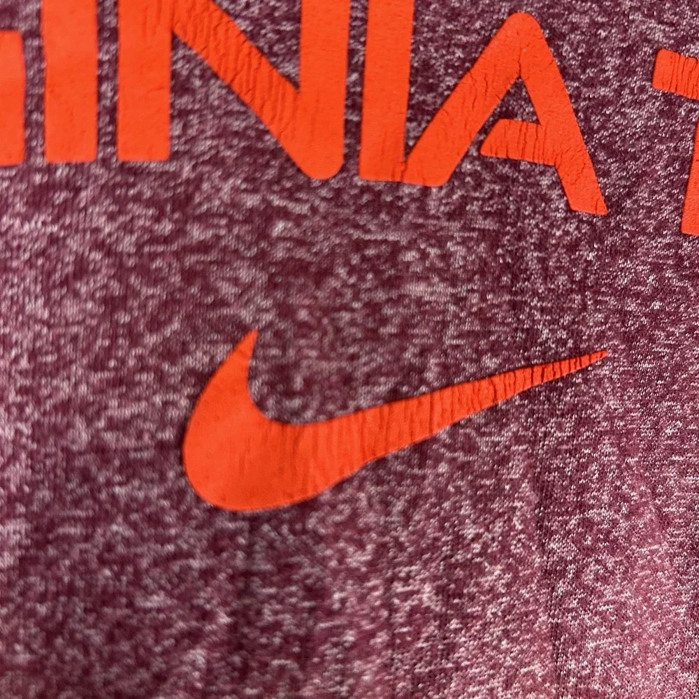 Nike Dri-Fit Virginia Tech Hokies Mens Long‎ Sleeve Shirt XL Athletic Cut *READ*